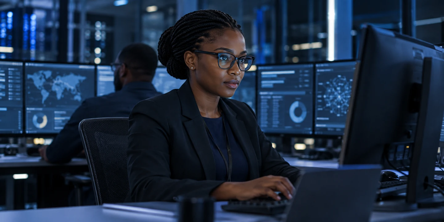 Cybersecurity analysts monitoring enterprise systems